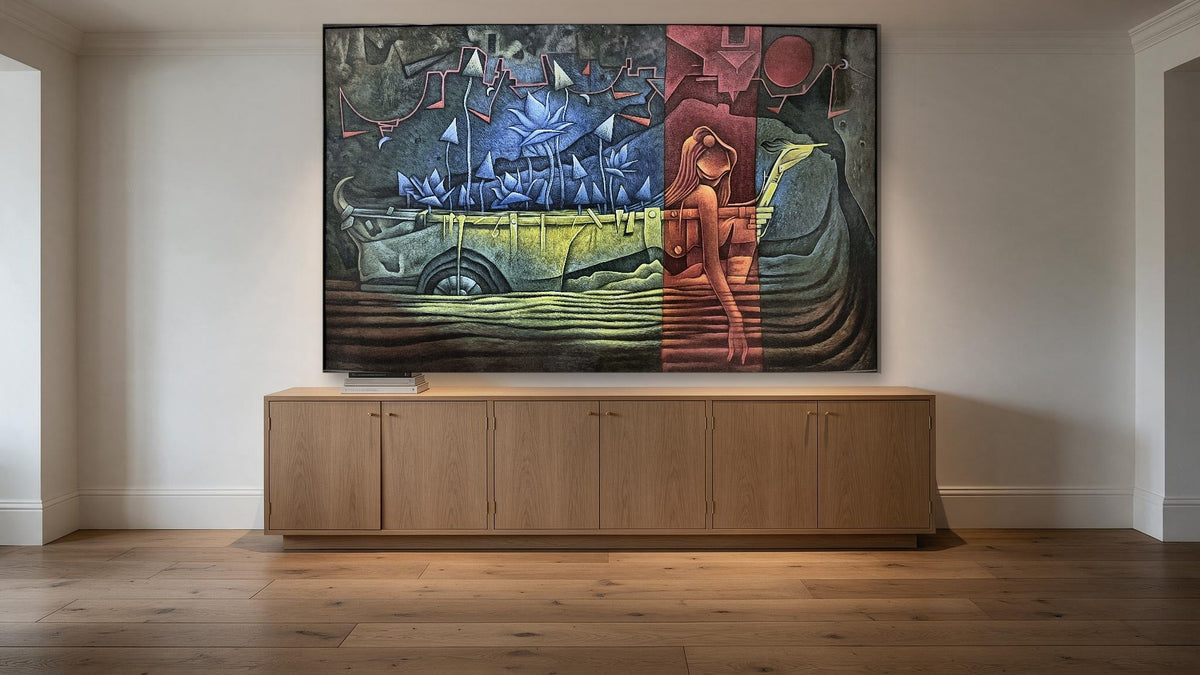 The Boat & The Woman (Cubist)