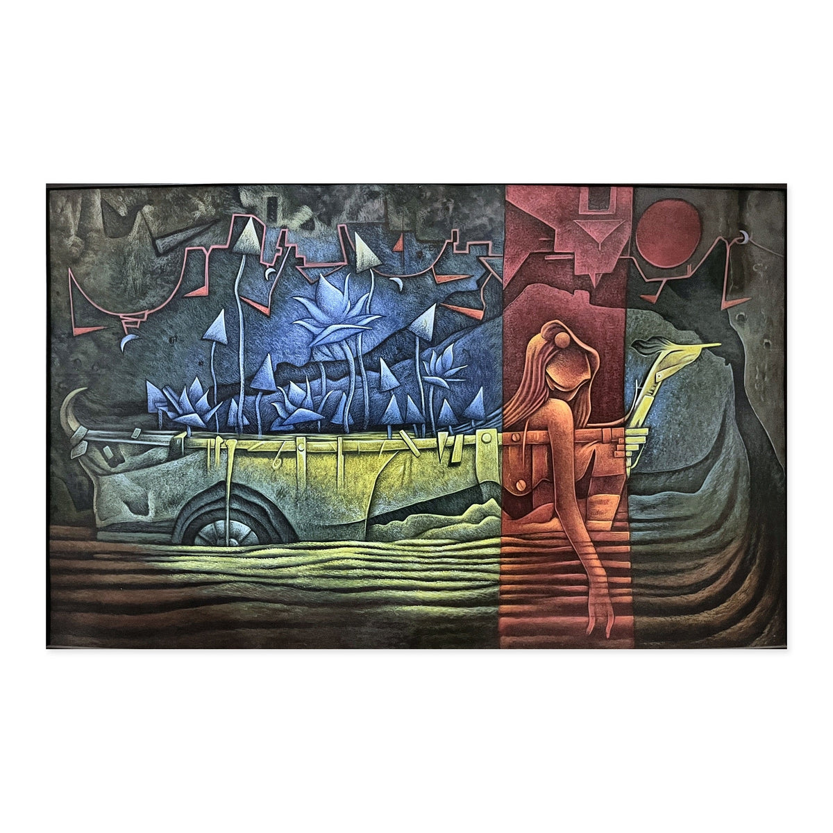 The Boat & The Woman (Cubist)