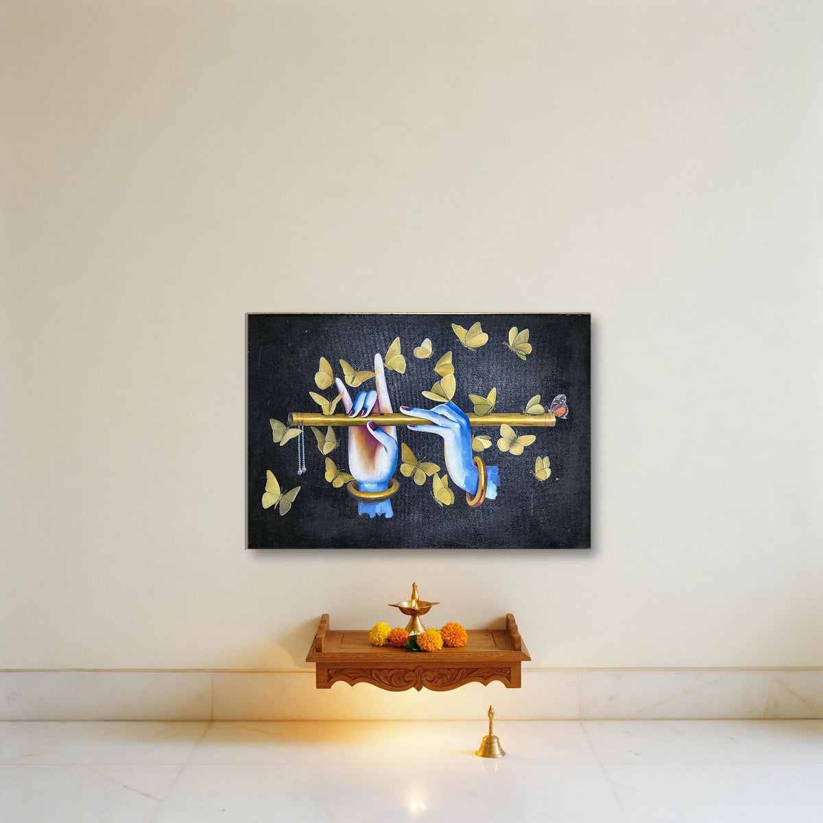 Krishna's Flute & Butterflies